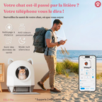 Bac à litière autonettoyant connecté XXL 90 L – DEVOKO