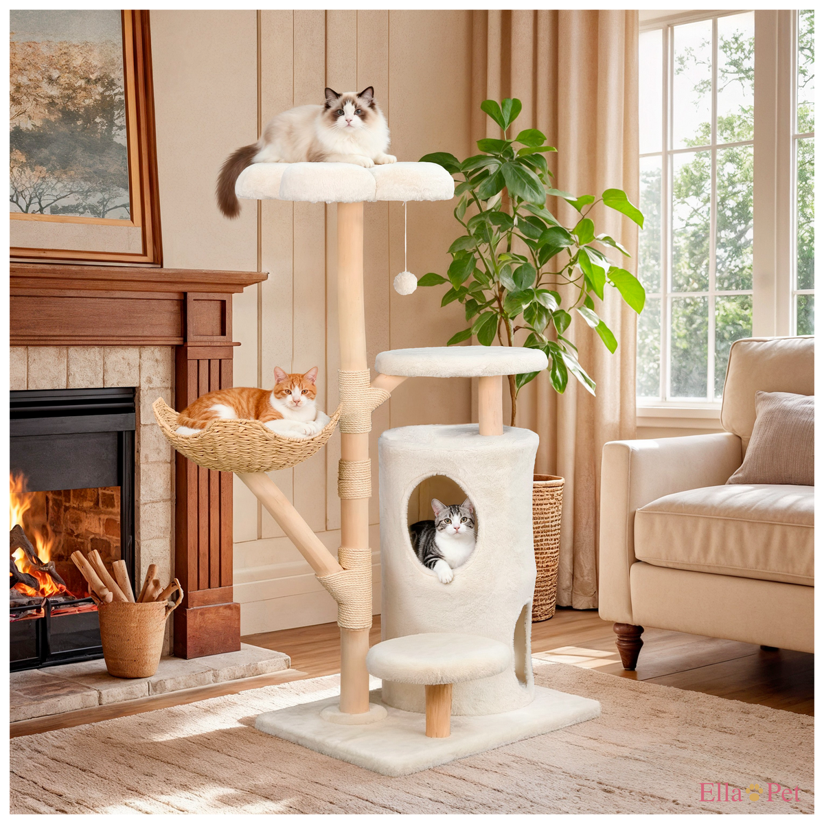 Vue détaillée d'un niveau de l'arbre à chat design