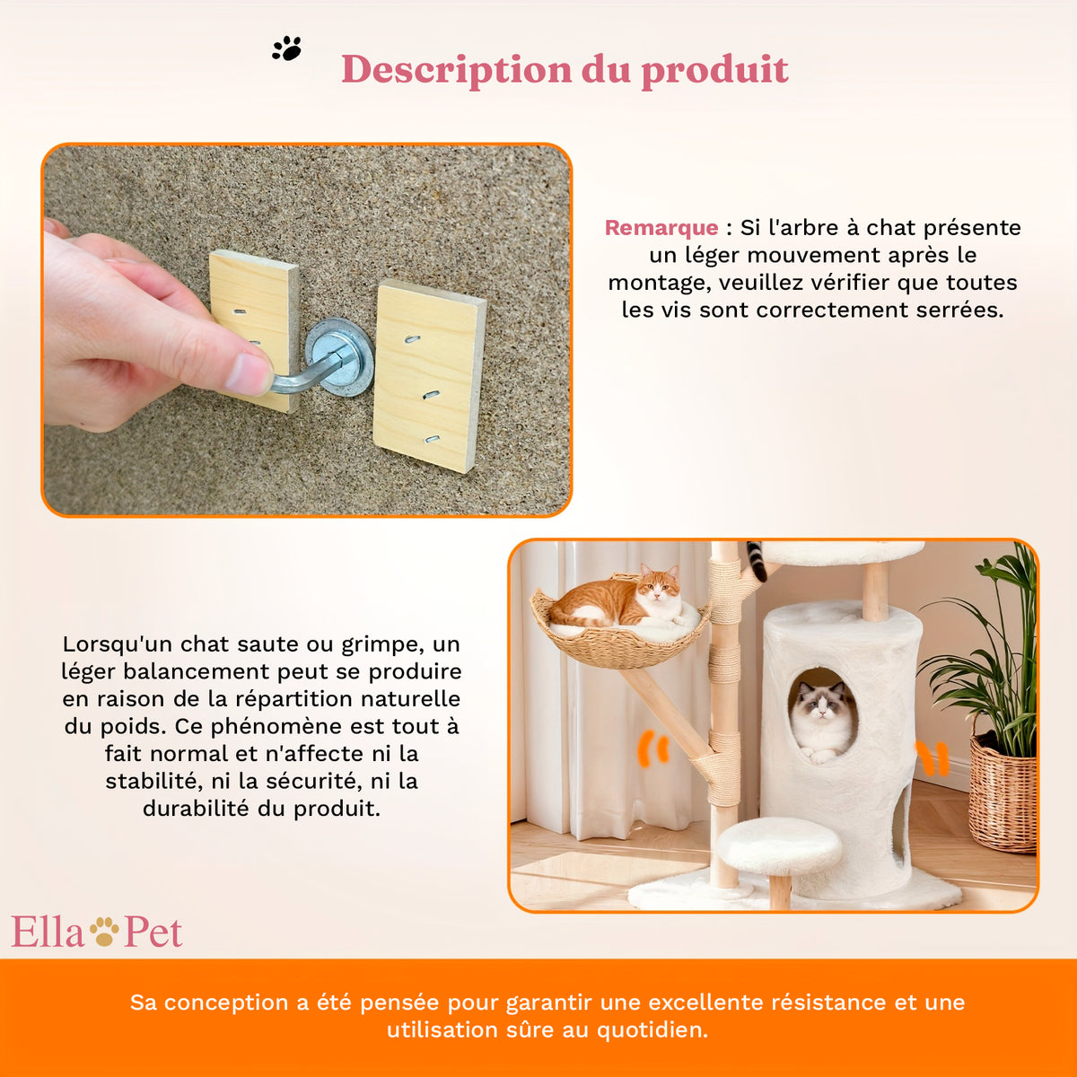 Espace de repos de l'arbre à chat pour chat