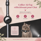 Collier pour Chat en Nylon avec Support AirTag - Sécurisé et Réfléchissant