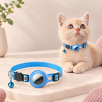 Collier pour Chat en Nylon avec Support AirTag - Sécurisé et Réfléchissant