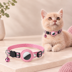 Collier pour Chat en Nylon avec Support AirTag - Sécurisé et Réfléchissant