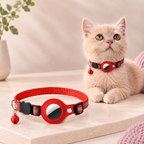 Collier pour Chat en Nylon avec Support AirTag - Sécurisé et Réfléchissant