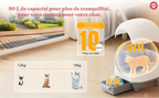 Bac à litière autonettoyant connecté XXL 90 L – DEVOKO