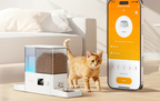 Interface de l'application mobile permettant de programmer et contrôler à distance le distributeur automatique 2-en-1 pour chat.