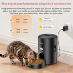 Repas parfaitement adaptés aux besoins du chat avec le distributeur 2L