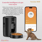 Distributeur automatique de croquettes 2L pour chat, version Wi-Fi