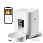 Distributeur automatique de croquettes 2L avec caméra pour chat, version blanche