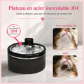 Fontaine à eau pour chat 3L, version avec plateau en acier inoxydable 304
