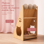 Plateau gratteur en corde de chanvre double-face sisal du griffoir chat