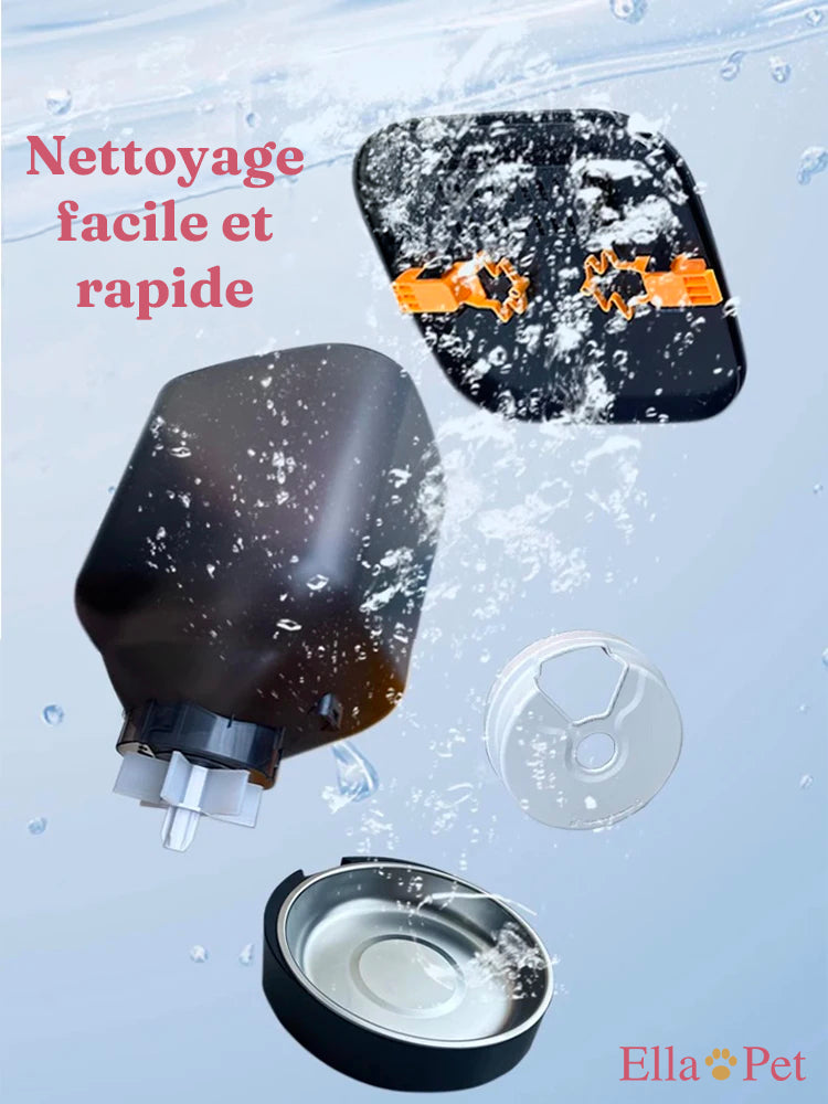 Nettoyage facile et rapide de la mangeoire automatique 8L